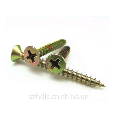 纤维板钉 加硬镀彩锌 高强度十字沉头自攻木螺丝M3M4M5