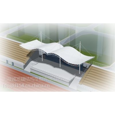 供应辽宁膜结构厂家、锦州汽车遮阳棚、体育场所屋顶膜结构及配件批发免费加工安装设计