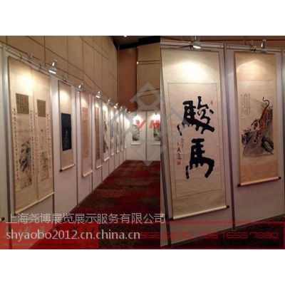 上海八棱柱金属挂画展板出租，书画摄影板搭建，拍卖会画展板租赁