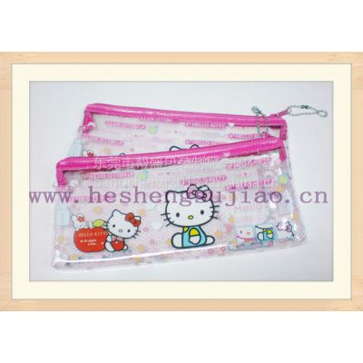 【东莞厂家定制】韩国卡通笔袋 PVC广告笔袋 热压笔袋 文具袋