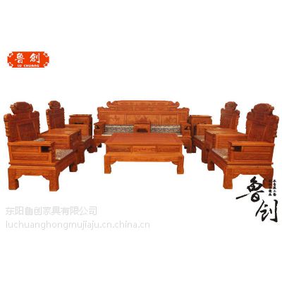 红木家具如意象头沙发实木沙发非洲花梨木沙发明清古典红木沙发