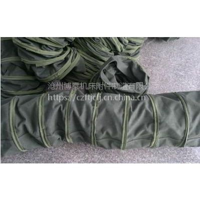 厂家加工定做帆布水泥出料嘴软风管 纯白帆布水泥散装伸缩袋