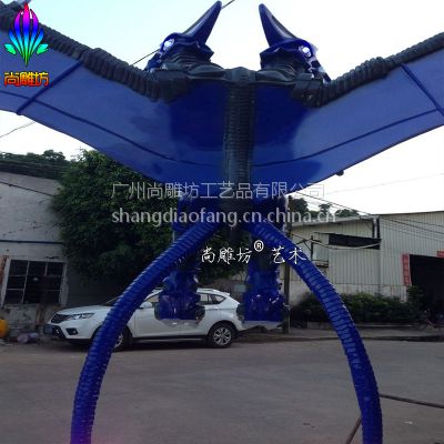 广东雕塑公司专业定制大型玻璃钢雕塑 游乐场活动展览道具 变形金刚4飞龙树脂摆件