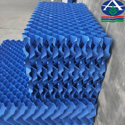 冷却塔填料有哪些种类，方塔常用的波型S波点波斜折波斜交错填料PVC填料13785867526