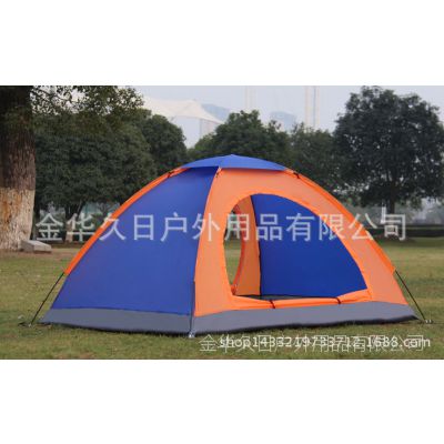 金华久日 登山露营帐篷户外用品3-4人防雨多人双层野外野营装备