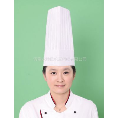 供应60g无纺布高平顶厨师帽