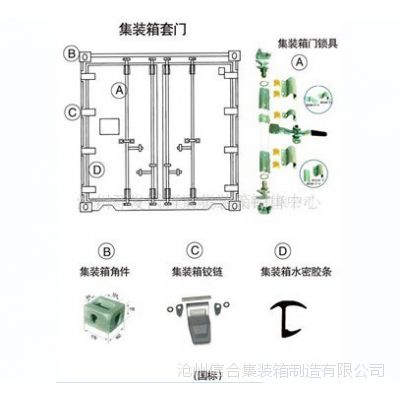 钢制集装箱厂家直销集装箱标准角件、转锁、合页等齐全配件