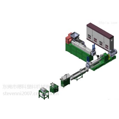 废旧PE HDPE LDPE再生塑料改性配色混炼防火德科单双螺杆混合塑料造粒机组