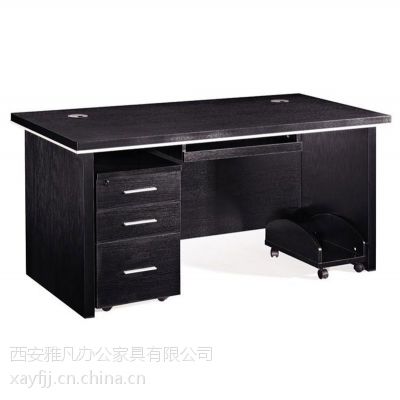 西安办公桌 西安电脑桌 雅凡办公家具黑橡木色实木员工桌