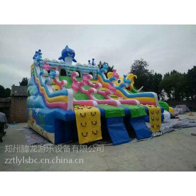 郑州腾龙游乐专业生产 充气水滑梯 优质产品