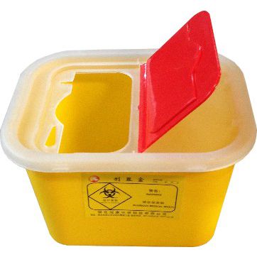 全新料******方形利器盒 医院***一次性利器盒 3l掀盖式方形锐器盒