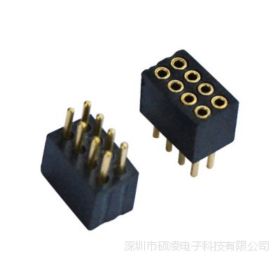 【排母】专业生产车载连接器1.27间距圆孔母座安防连接器塑高3.8