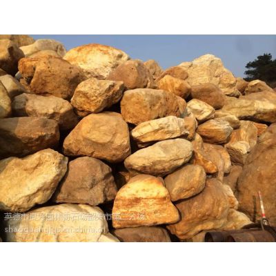 型的园林石基地直接 批发园林黄蜡石大型园林石厂家 英德景观园林石基地