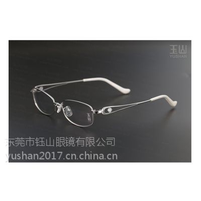 广州高端纯钛眼镜架ODM 仿白金时尚全框眼镜框品牌直销 YT-109玉山绿森林系列