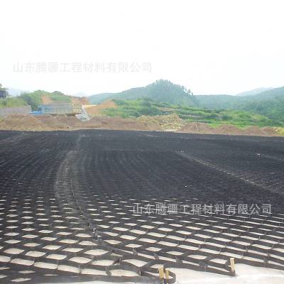 山东腾疆三维网状格室 土工格室生产厂家 高强度HDPE地基土工格室可打孔