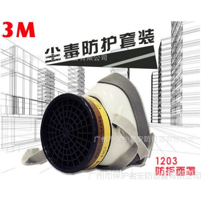 3M1203有机蒸气及酸性气体防护套装 1200配3303CN 防毒防尘面具