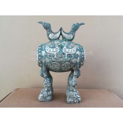 错银跪俑双鸟鼓青铜战鼓商代青铜器乐器- 供应商网