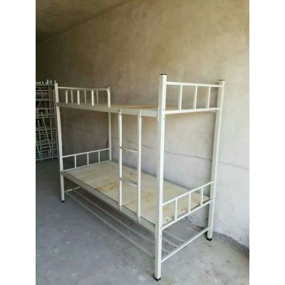 二层宿舍床 钢制 双层 工地寝室铁床 简约现代 重庆铁床生产厂家