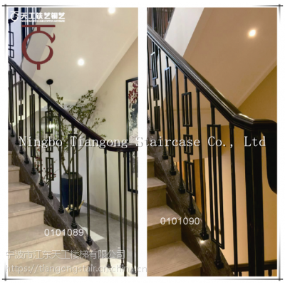 宁波天工楼梯供应优质简约铁艺楼梯扶手立杆、立柱
