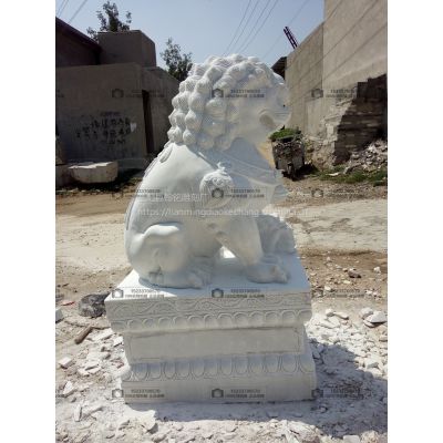 汉白玉北京狮 石雕狮子石狮子*** 曲阳雕刻工艺品石雕