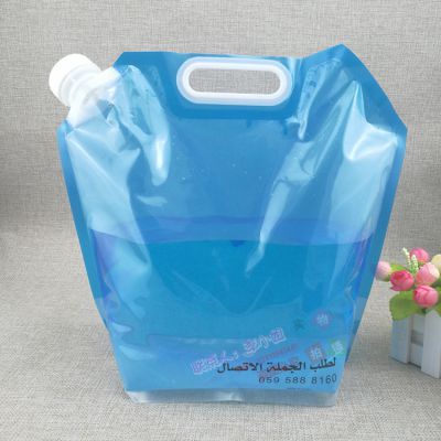 折叠水袋定制 透明无菌液体吸嘴袋 大容量带手柄手提矿泉水袋