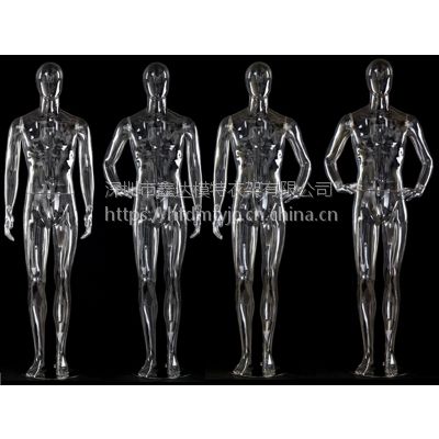 ***个性全身透明模特 透明男全身模特 假人人台道具批发