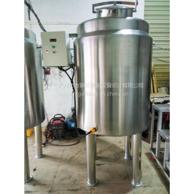 广州方联供应600L不锈钢发酵罐304不锈钢电加热夹层储罐厂家