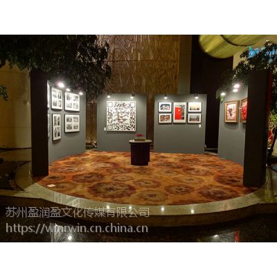 画展、艺术展等特殊背景定制，麻布装饰，冷光灯，稳定性和承重性非常好的展板，