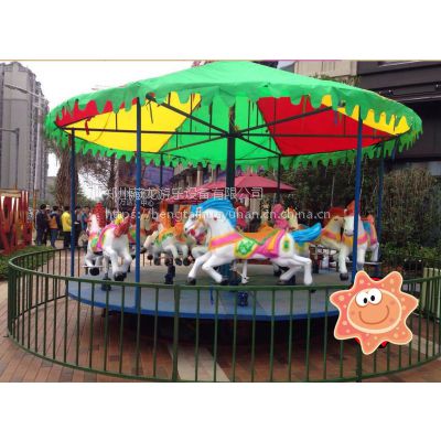 小型简易转马游乐设施 小区广场儿童娱乐简易木马 游乐园设备简易转马