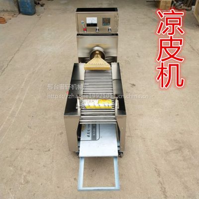 若轩供应蒸汽式凉皮机 小吃创业仿手工米皮 面皮机 数控圆形凉皮机
