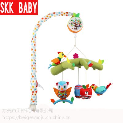 SKK BABY婴儿玩具0-1岁花香鸟语旋转布艺音乐床铃婴幼儿玩具