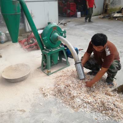 曲阜市自动进料苜蓿草饲料粉碎机 猪草饲料打碎机 家用自吸式玉米粉碎