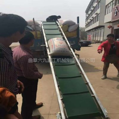 滨州固定式挡边输送机 六九包胶滚筒草捆输送机