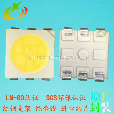 现货 led5050冷白光灯珠 高亮5050正白光灯珠参数