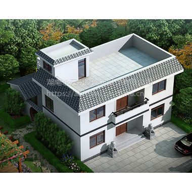 at1607带内庭院二层简约实用平顶房屋设计全套图纸111mx123m