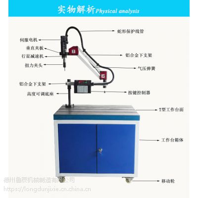 隆盾伺服攻丝机全自动攻丝机M3-M16垂直攻牙扭力大