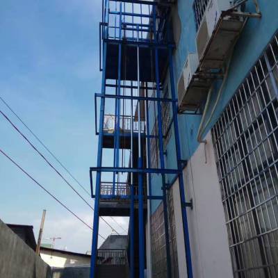 鑫力固定式升降台 货架上货升降机 定制500KG固定式吊篮导轨阁楼直升机