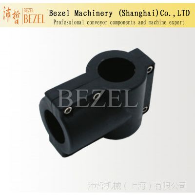 Bezel生产BZ-011-T小圆管夹头 黑色加强尼龙小联合三通输送机配件