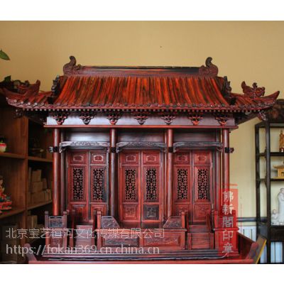老挝红酸枝木佛龛 实木佛龛佛柜 屋顶带门宫殿式神楼古典中式