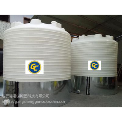 20吨加补强套化工桶 20000升耐酸碱污水处理桶 20立方室外防晒桶 港诚 塑料生产厂家