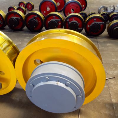起重机轨道车轮组型号800x200双边被动天车轮平车行走轮亚重