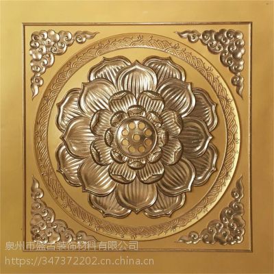 盛古装饰艺术贴金墙面新款古建/寺庙地宫天花集成吊顶直销/扣板天花