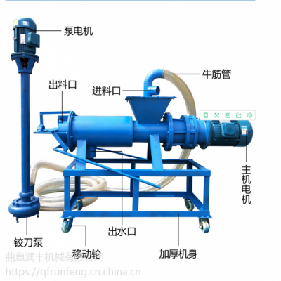 粪污水固液分离机 固液分离机内部结构 润丰 鸭子屎挤干机