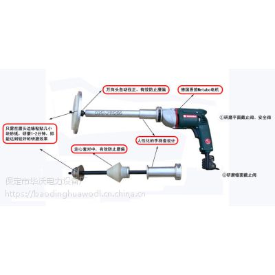 河北华沃M-100便携式阀门研磨机 截止阀安全阀在线检修