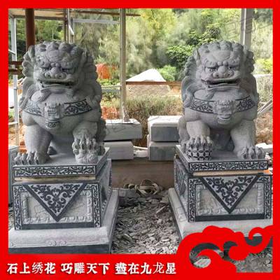 四川汉白玉石狮子 石雕北京狮 惠安石雕狮子
