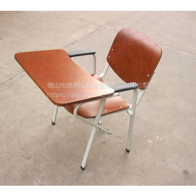 佛山市港文家具厂 直销培训桌椅 可旋转翻板学生课桌椅