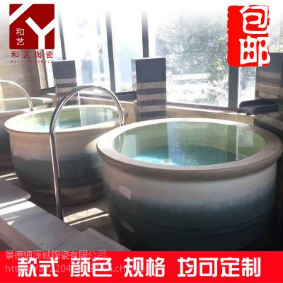 日式陶瓷泡澡缸 温泉酒店洗浴泡浴缸 和天下泡缸挂汤缸生产厂家