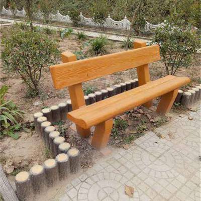 水泥仿木凳子 市政工程桌凳 混凝土材质 景区公园艺术水泥长椅子