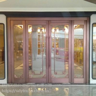 玻璃铜门 商铺常用铜门加工厂家