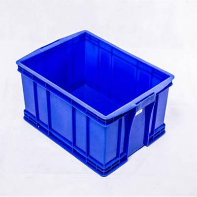 塑料周转箱 物流箱子大号配盖子胶箱蓝色中转塑胶框水产养殖水箱